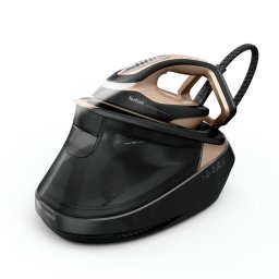 Fier de calcat inalta presiune Pro Express Vision Max GV9909E0 3000 W 9 bari abur variabil 0 - 210 g/min jet de abur pana la 820 g/min rezervor apa 1.2L talpa Durilium Airglide Autoclean abur vertical iluminare LED Negru/Maro