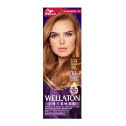 Set 2 x Vopsea de Par Permanenta Wella Wellaton, 8/74 Charamel Chocolate, Ciocolata Caramel, 110 ml