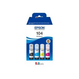Multipack Cerneala Epson 104 EcoTank C13T00P640 | 4 Culori, Negru/Cyan/Magenta/Galben