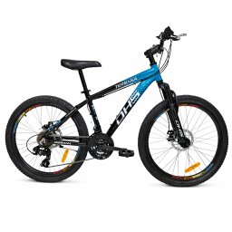 Bicicleta pentru copii DHS Terrana 2423, 24 inch, albastru-negru, model 2026