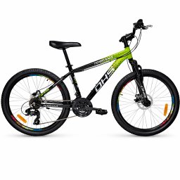 Bicicleta pentru copii DHS Terrana 2423, 24 inch, verde-negru, 21 viteze