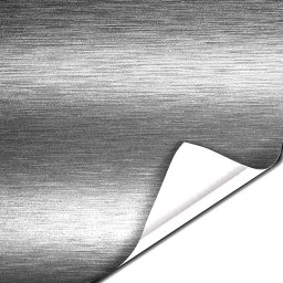 Folie colantare auto argintie cu efect aluminiu polisat, 1 m x 1,52 m