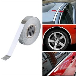 Rola folie crom autoadeziva pentru ornamente auto si bandouri, 150 x 2 cm