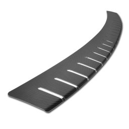 Folie protectie portbagaj autoadeziva crom si carbon 3D negru, 83x7,5 cm