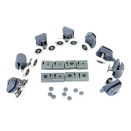 Set 24 piese pentru reconditionare cabina de dus, role gri 25 mm