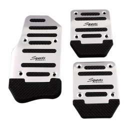 Set ornamente pedale auto din aluminiu pentru transmisie manuala, 3 piese