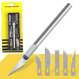 Set cutter de precizie cu 6 lame interschimbabile pentru folie autocolant