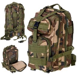 Rucsac tactic militar camo 25L, rezistent, cu 5 buzunare