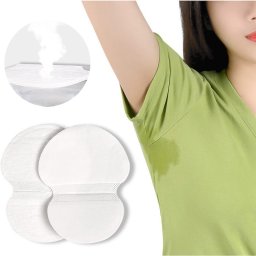 Set 5 perechi tampoane anti-transpiratie albe pentru haine deschise