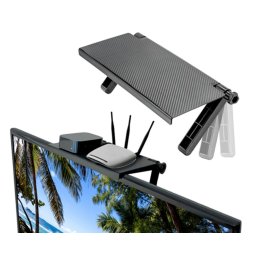 Etajera reglabila pentru TV sau monitor din ABS, 33 x 16,5 cm