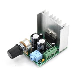 Kit amplificator stereo TDA7297 2x15W, 12-18V DC, cu potentiometru