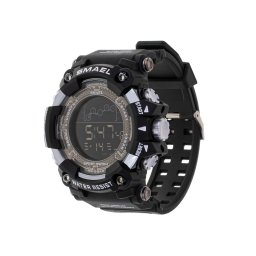 Ceas militar barbatesc SMAEL, impermeabil, cu afisaj LED, negru