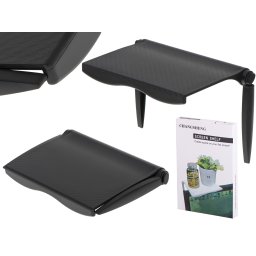 Etajera reglabila pentru TV sau monitor din ABS, neagra, 15,5 x 11,5 cm