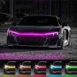 Banda LED auto RGB pentru capota, 12V, 180 cm, rezistenta la apa IP68