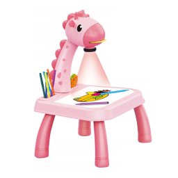 Masa muzicala de desen pentru copii cu proiector Girafa roz, 24 imagini