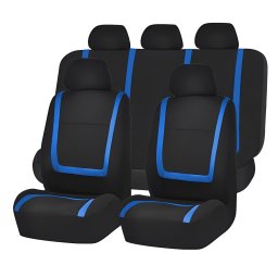 Set huse scaun auto universale 9 piese, Blue Line, albastru-negru