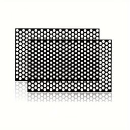Set 2 folii autoadezive pentru stopuri auto Honeycomb, negru mat, 48x30 cm