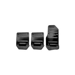 Set 3 ornamente pedale auto tuning pentru cutie manuala, aluminiu negru