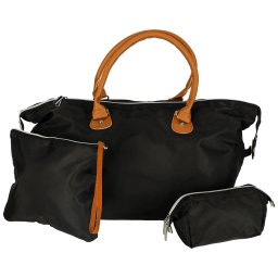 Set geanta pentru carucior 3 piese, multifunctionala, neagra, cu compartimente termice
