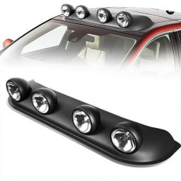 Ansamblu 4 proiectoare LED Angel Eyes 12V pentru plafon/capota Off-Road