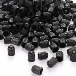 Set 100 capace ventil negre din plastic, universale, pentru auto, moto si bicicleta