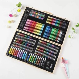 Trusa Pentru Pictura Si Desen Procart 180 Accesorii Portabila Cutie Depozitare Lemn