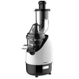 RESIGILAT – Storcator de fructe cu melc Heinner HSJ-200WH, 200W, 75RPM, Tub larg 80 mm, Recipiente fara BPA, Functie reverse, Alb/Negru