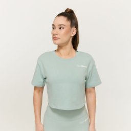 GymBeam Tricou pentru femei Cropped Limitless Eucalypt M