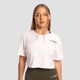 GymBeam Tricou pentru femei Cropped Limitless White XS