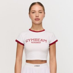 GymBeam Tricou pentru femei Varsity White S