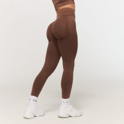 GymBeam Colanți pentru femei Fierce Seamless Brown L
