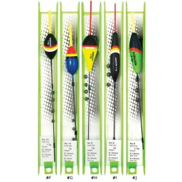 Linii (plute, greutate, carlig) Baracuda Set 2 A-O, 5 buc/set, 1.5 - 2.5 g