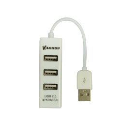 VAKOSS Hub-ului USB 2.0, 4 porturi TC-234UX alb