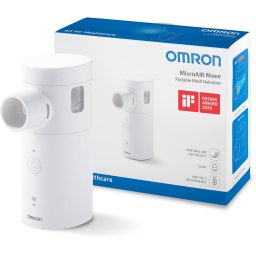 Omron MicroAir Move - Nebulizator portabil silentios, cu ultrasunete, reincarcabil prin USB-C