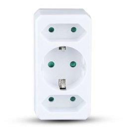 Adaptor Priza V-Tac SKU-8784 | 3 Prize, 2x USB 2.5A, Max 3680W
