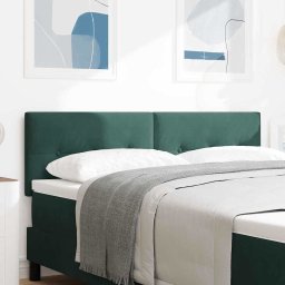 Tablie cap cu headboard Verde închis 160 cm Piele artificiala GartenMobel Dekor