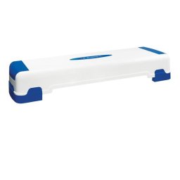 Banca aerobic HMS AS005 reglabila, 3 trepte, alb/albastru