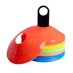 Set 50 conuri de antrenament fotbal inSPORTline SpeedCone SC200, multicolore