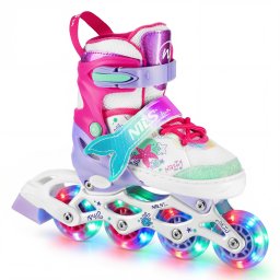 Role reglabile 4in1 pentru copii MAZZY NILS FUN, cu roti LED
