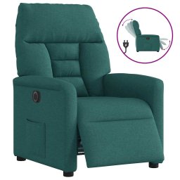 Fotoliu rabatabil electric, verde închis, material textil GartenMobel Dekor