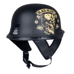 Casca moto vintage W-TEC Black Heart Feldberg, negru, usoara