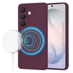 Husa de protectie Techsuit SoftFlex MagSafe compatibil cu Samsung Galaxy S26, Plum Red