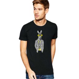 Tricou barbati negru - Zebra Fashion