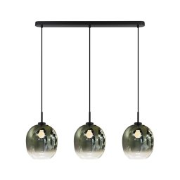 Lustră suspendată pe cablu MIRROR 3xE27/14W/230V negru fumuriu