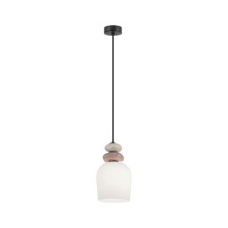 Lustră suspendată pe cablu VALISIA 3xE27/40W/230V bej/măsliniu