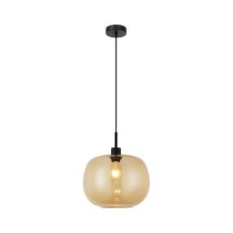Lustră suspendată pe cablu ALAN 1xE27/40W/230V bej fumuriu/negru