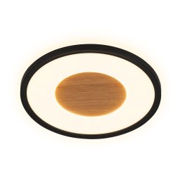 Sufit plafoniera LED rotunda diametru 30 cm, plastic PP mat, clasa E, 230V, IP20, neagra - Verificat A · Re-Bloom