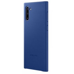 Samsung Galaxy Note 10 Husa Protectie Spate Piele Albastru