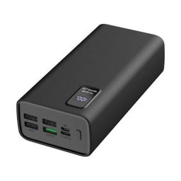 Acumulator extern Platinet PMPB30WQC728B, 30000mAh, USB, USB Type-C, Negru