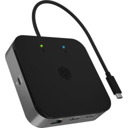 Hub adaptor USB, Icy Box, Negru
